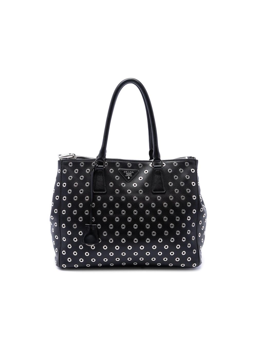 Prada Grommet Galleria Double Zip Tote #367705P12B